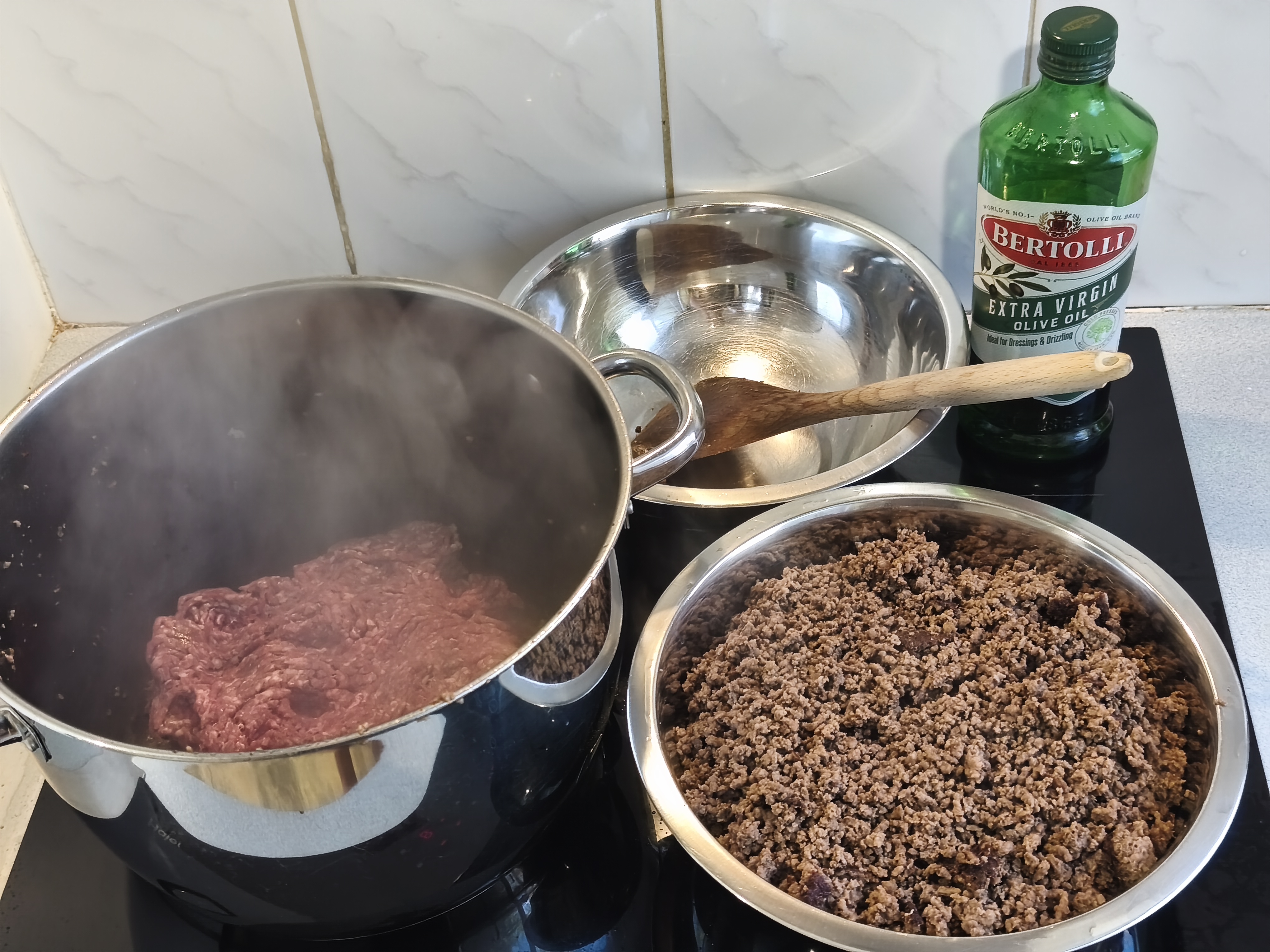 Step 1: Brown the mince in batches
